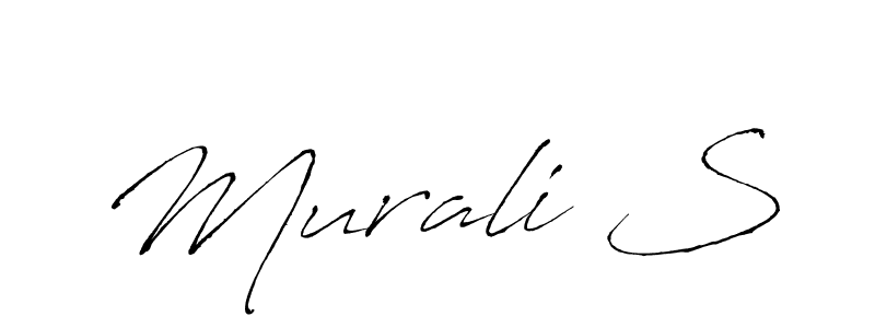 Create a beautiful signature design for name Murali S. With this signature (Antro_Vectra) fonts, you can make a handwritten signature for free. Murali S signature style 6 images and pictures png