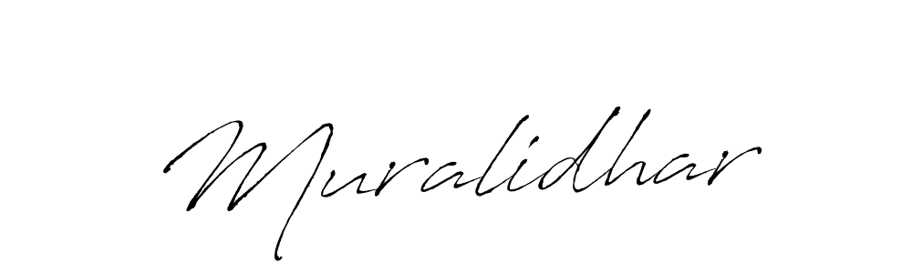 Create a beautiful signature design for name Muralidhar. With this signature (Antro_Vectra) fonts, you can make a handwritten signature for free. Muralidhar signature style 6 images and pictures png