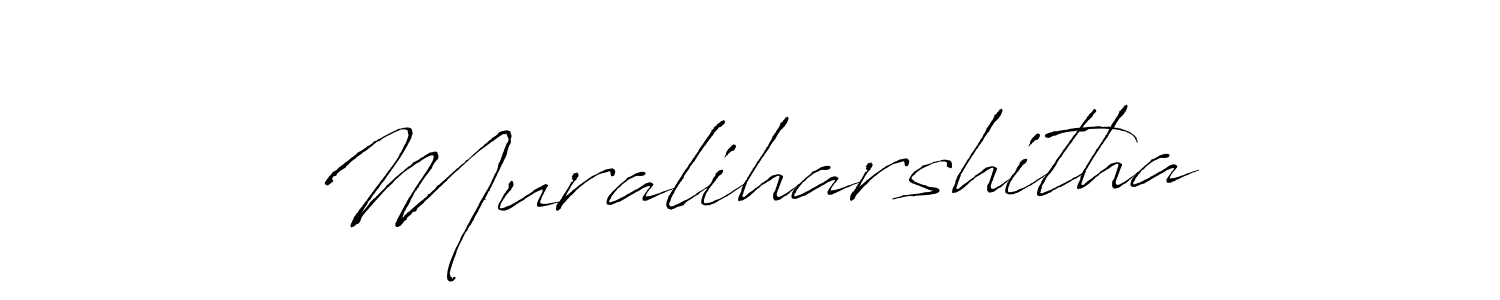 You should practise on your own different ways (Antro_Vectra) to write your name (Muraliharshitha) in signature. don't let someone else do it for you. Muraliharshitha signature style 6 images and pictures png