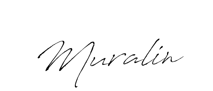Design your own signature with our free online signature maker. With this signature software, you can create a handwritten (Antro_Vectra) signature for name Muralin. Muralin signature style 6 images and pictures png