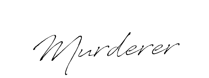 Make a beautiful signature design for name Murderer. With this signature (Antro_Vectra) style, you can create a handwritten signature for free. Murderer signature style 6 images and pictures png