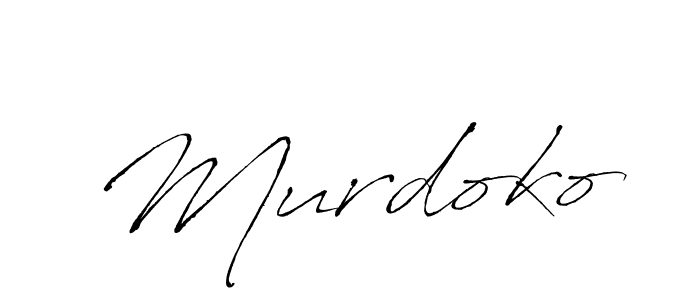 Make a beautiful signature design for name Murdoko. With this signature (Antro_Vectra) style, you can create a handwritten signature for free. Murdoko signature style 6 images and pictures png
