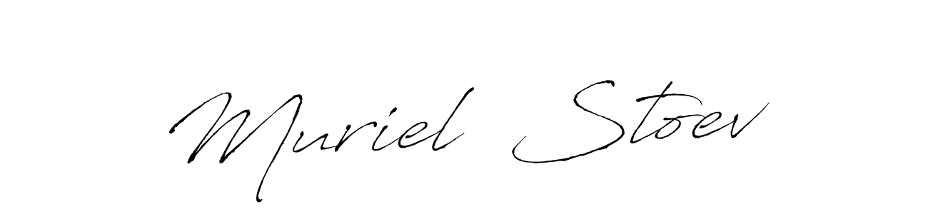 Make a beautiful signature design for name Muriel  Stoev. With this signature (Antro_Vectra) style, you can create a handwritten signature for free. Muriel  Stoev signature style 6 images and pictures png