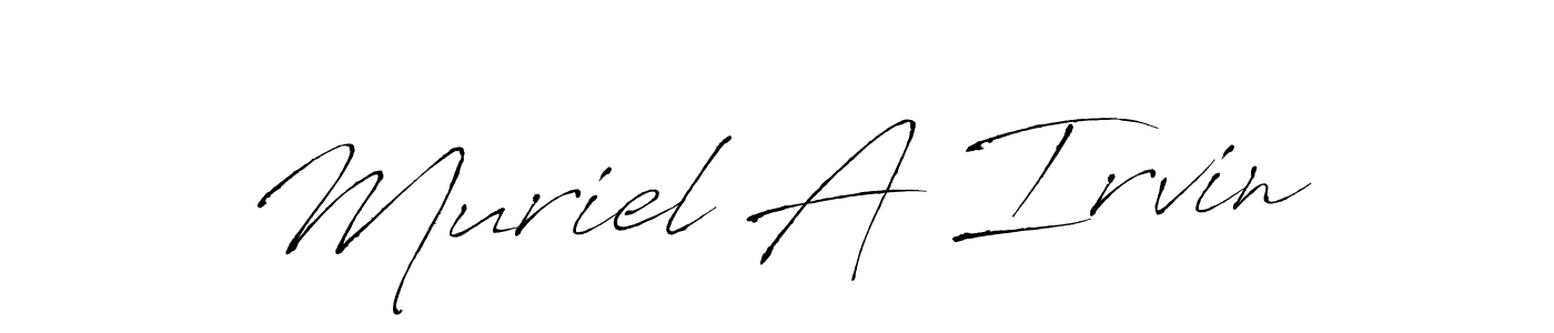 Once you've used our free online signature maker to create your best signature Antro_Vectra style, it's time to enjoy all of the benefits that Muriel A Irvin name signing documents. Muriel A Irvin signature style 6 images and pictures png