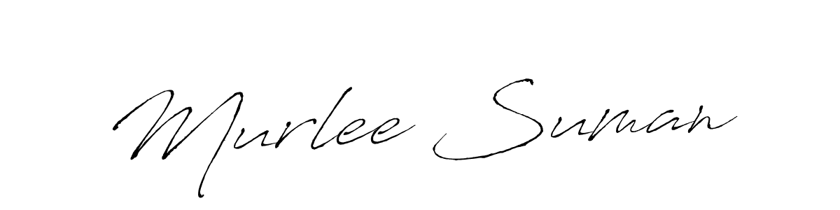 How to make Murlee Suman signature? Antro_Vectra is a professional autograph style. Create handwritten signature for Murlee Suman name. Murlee Suman signature style 6 images and pictures png