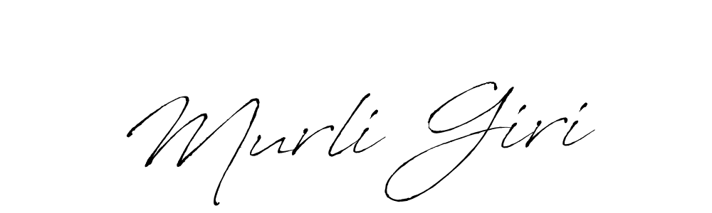 The best way (Antro_Vectra) to make a short signature is to pick only two or three words in your name. The name Murli Giri include a total of six letters. For converting this name. Murli Giri signature style 6 images and pictures png
