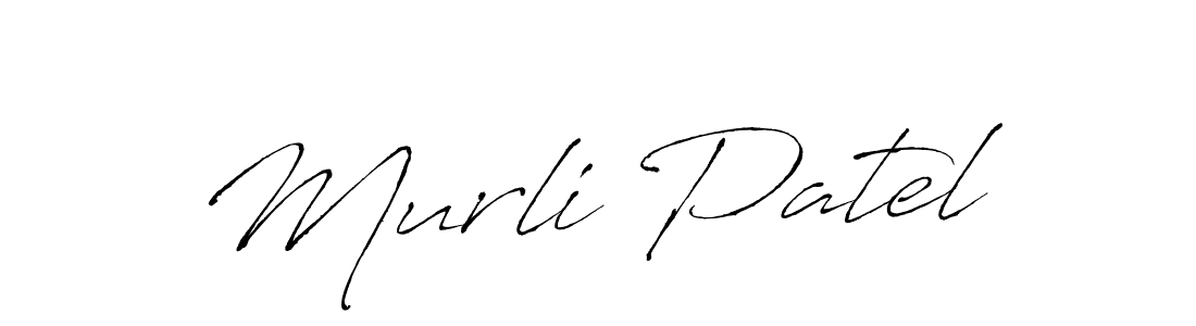 Murli Patel stylish signature style. Best Handwritten Sign (Antro_Vectra) for my name. Handwritten Signature Collection Ideas for my name Murli Patel. Murli Patel signature style 6 images and pictures png