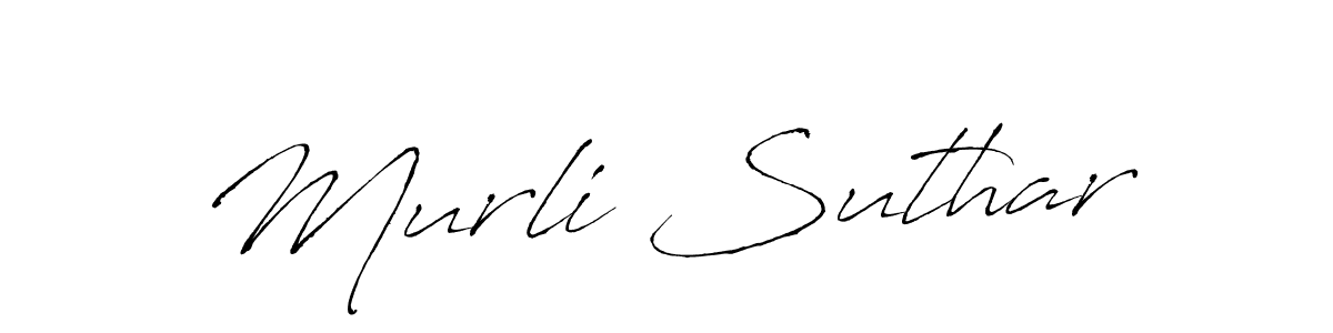 Murli Suthar stylish signature style. Best Handwritten Sign (Antro_Vectra) for my name. Handwritten Signature Collection Ideas for my name Murli Suthar. Murli Suthar signature style 6 images and pictures png
