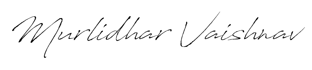 Looking for an artistic signature for Murlidhar Vaishnav? The Antro_Vectra calligraphy style gives a sophisticated flow suitable for business cards and emails. Murlidhar Vaishnav signature style 6 images and pictures png