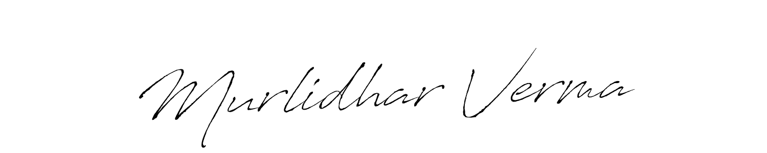 Design your own signature with our free online signature maker. With this signature software, you can create a handwritten (Antro_Vectra) signature for name Murlidhar Verma. Murlidhar Verma signature style 6 images and pictures png