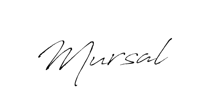 How to make Mursal  name signature. Use Antro_Vectra style for creating short signs online. This is the latest handwritten sign. Mursal  signature style 6 images and pictures png