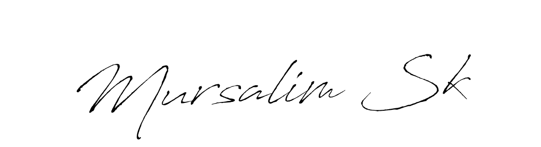 Use a signature maker to create a handwritten signature online. With this signature software, you can design (Antro_Vectra) your own signature for name Mursalim Sk. Mursalim Sk signature style 6 images and pictures png