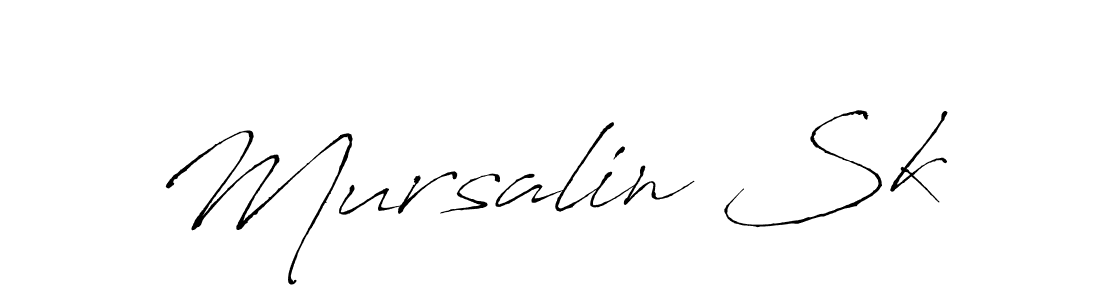How to make Mursalin Sk name signature. Use Antro_Vectra style for creating short signs online. This is the latest handwritten sign. Mursalin Sk signature style 6 images and pictures png