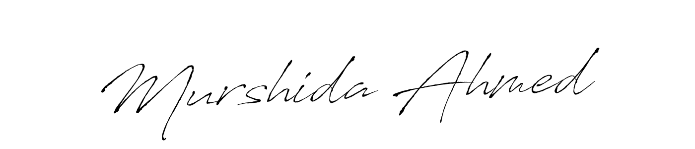 Antro_Vectra is a professional signature style that is perfect for those who want to add a touch of class to their signature. It is also a great choice for those who want to make their signature more unique. Get Murshida Ahmed name to fancy signature for free. Murshida Ahmed signature style 6 images and pictures png