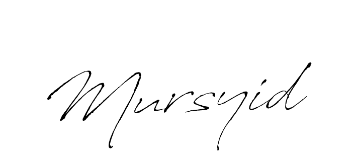 Create a beautiful signature design for name Mursyid. With this signature (Antro_Vectra) fonts, you can make a handwritten signature for free. Mursyid signature style 6 images and pictures png