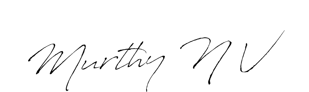Make a beautiful signature design for name Murthy N V. With this signature (Antro_Vectra) style, you can create a handwritten signature for free. Murthy N V signature style 6 images and pictures png