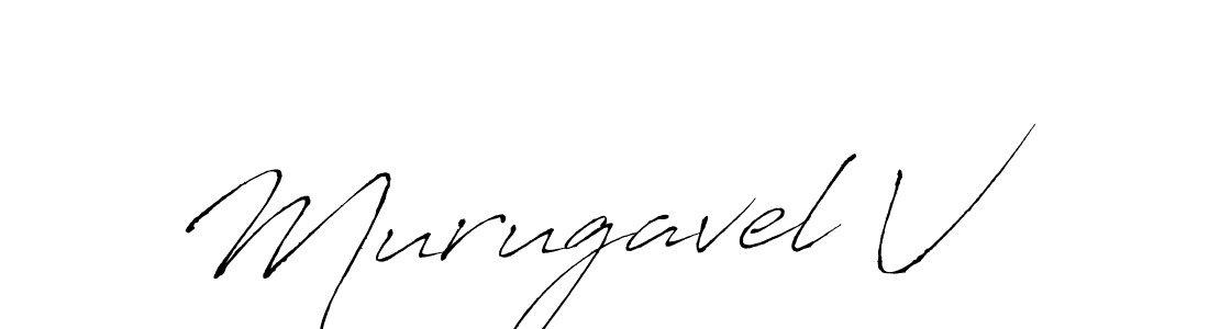 How to make Murugavel V signature? Antro_Vectra is a professional autograph style. Create handwritten signature for Murugavel V name. Murugavel V signature style 6 images and pictures png