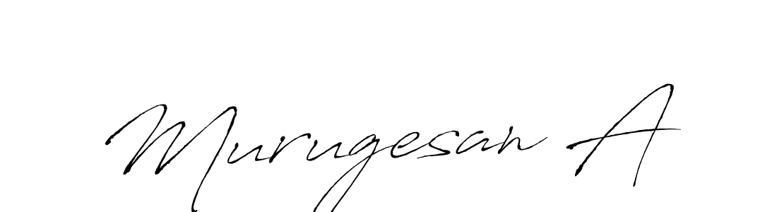 How to make Murugesan A name signature. Use Antro_Vectra style for creating short signs online. This is the latest handwritten sign. Murugesan A signature style 6 images and pictures png