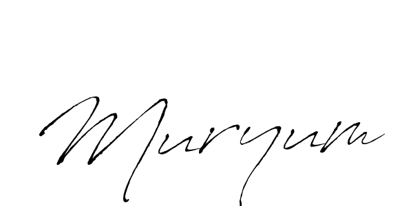 Muryum stylish signature style. Best Handwritten Sign (Antro_Vectra) for my name. Handwritten Signature Collection Ideas for my name Muryum. Muryum signature style 6 images and pictures png