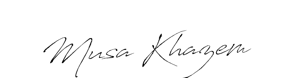 Musa Khazem stylish signature style. Best Handwritten Sign (Antro_Vectra) for my name. Handwritten Signature Collection Ideas for my name Musa Khazem. Musa Khazem signature style 6 images and pictures png