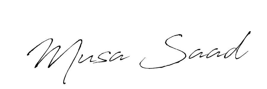Create a beautiful signature design for name Musa Saad. With this signature (Antro_Vectra) fonts, you can make a handwritten signature for free. Musa Saad signature style 6 images and pictures png
