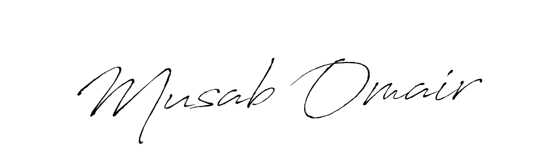 Musab Omair stylish signature style. Best Handwritten Sign (Antro_Vectra) for my name. Handwritten Signature Collection Ideas for my name Musab Omair. Musab Omair signature style 6 images and pictures png