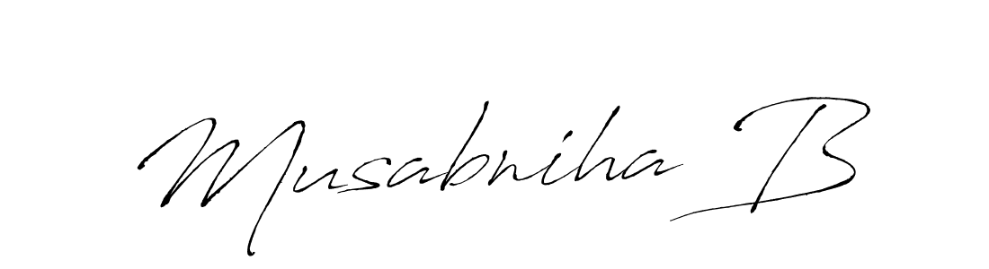 Also we have Musabniha B name is the best signature style. Create professional handwritten signature collection using Antro_Vectra autograph style. Musabniha B signature style 6 images and pictures png