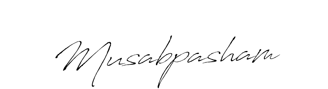 Make a beautiful signature design for name Musabpasham. With this signature (Antro_Vectra) style, you can create a handwritten signature for free. Musabpasham signature style 6 images and pictures png