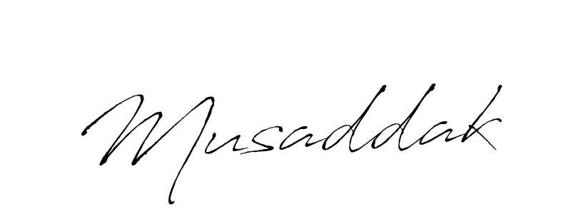 The best way (Antro_Vectra) to make a short signature is to pick only two or three words in your name. The name Musaddak include a total of six letters. For converting this name. Musaddak signature style 6 images and pictures png