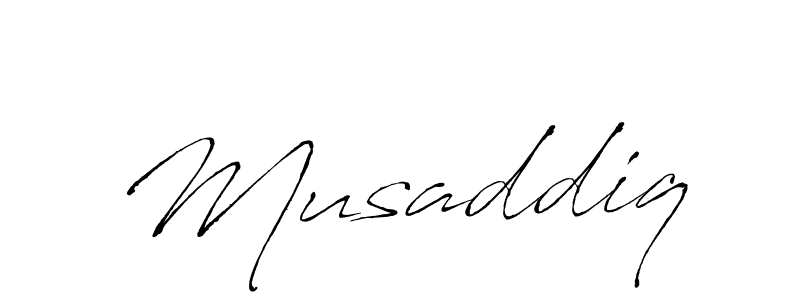 Musaddiq stylish signature style. Best Handwritten Sign (Antro_Vectra) for my name. Handwritten Signature Collection Ideas for my name Musaddiq. Musaddiq signature style 6 images and pictures png