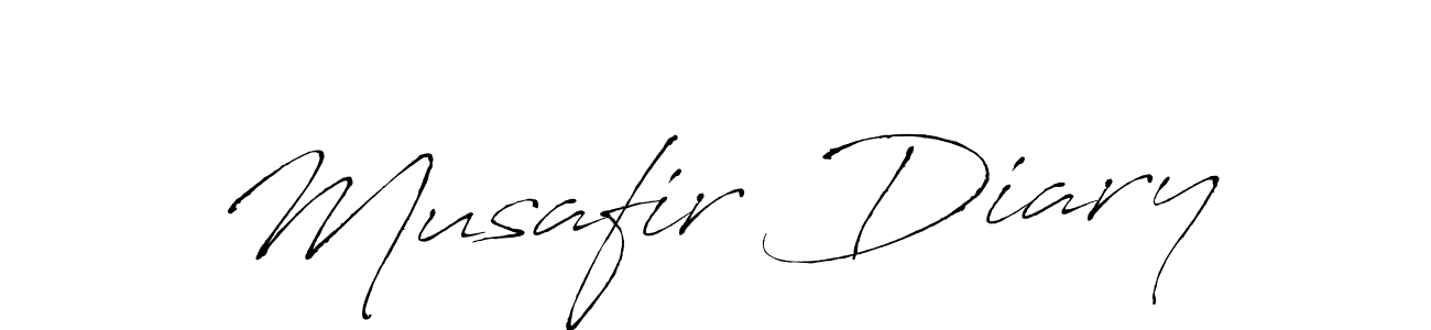 How to make Musafir Diary name signature. Use Antro_Vectra style for creating short signs online. This is the latest handwritten sign. Musafir Diary signature style 6 images and pictures png