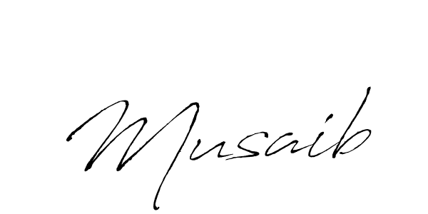 Make a beautiful signature design for name Musaib. With this signature (Antro_Vectra) style, you can create a handwritten signature for free. Musaib signature style 6 images and pictures png