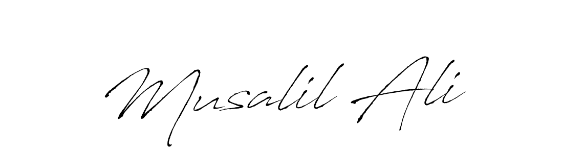 How to make Musalil Ali signature? Antro_Vectra is a professional autograph style. Create handwritten signature for Musalil Ali name. Musalil Ali signature style 6 images and pictures png