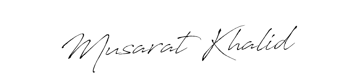 How to make Musarat Khalid name signature. Use Antro_Vectra style for creating short signs online. This is the latest handwritten sign. Musarat Khalid signature style 6 images and pictures png