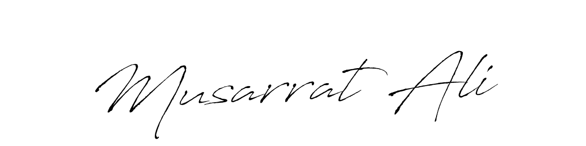 Make a beautiful signature design for name Musarrat Ali. With this signature (Antro_Vectra) style, you can create a handwritten signature for free. Musarrat Ali signature style 6 images and pictures png