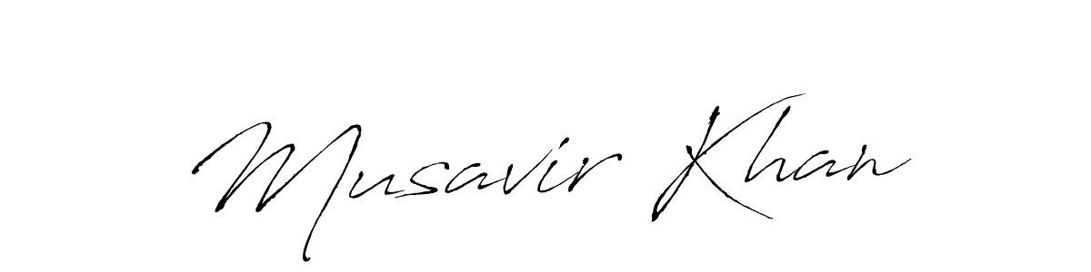 Musavir Khan stylish signature style. Best Handwritten Sign (Antro_Vectra) for my name. Handwritten Signature Collection Ideas for my name Musavir Khan. Musavir Khan signature style 6 images and pictures png