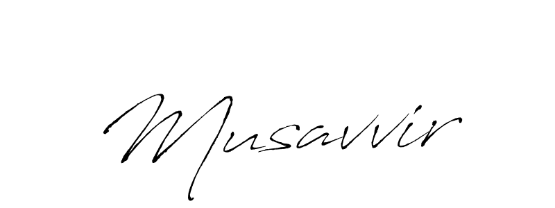 Musavvir stylish signature style. Best Handwritten Sign (Antro_Vectra) for my name. Handwritten Signature Collection Ideas for my name Musavvir. Musavvir signature style 6 images and pictures png