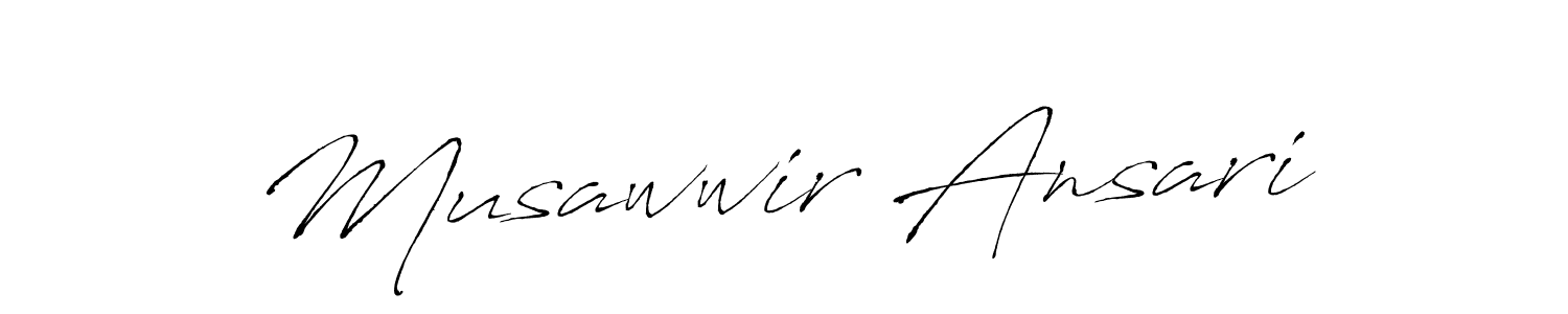 Create a beautiful signature design for name Musawwir Ansari. With this signature (Antro_Vectra) fonts, you can make a handwritten signature for free. Musawwir Ansari signature style 6 images and pictures png