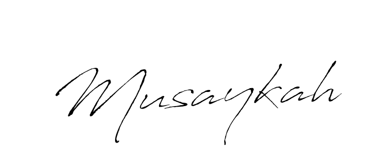 Use a signature maker to create a handwritten signature online. With this signature software, you can design (Antro_Vectra) your own signature for name Musaykah. Musaykah signature style 6 images and pictures png