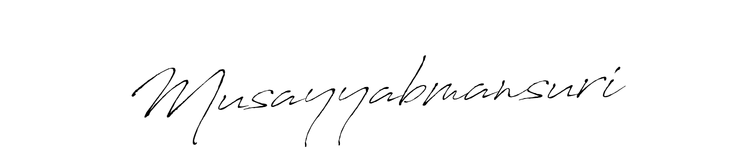 How to make Musayyabmansuri name signature. Use Antro_Vectra style for creating short signs online. This is the latest handwritten sign. Musayyabmansuri signature style 6 images and pictures png