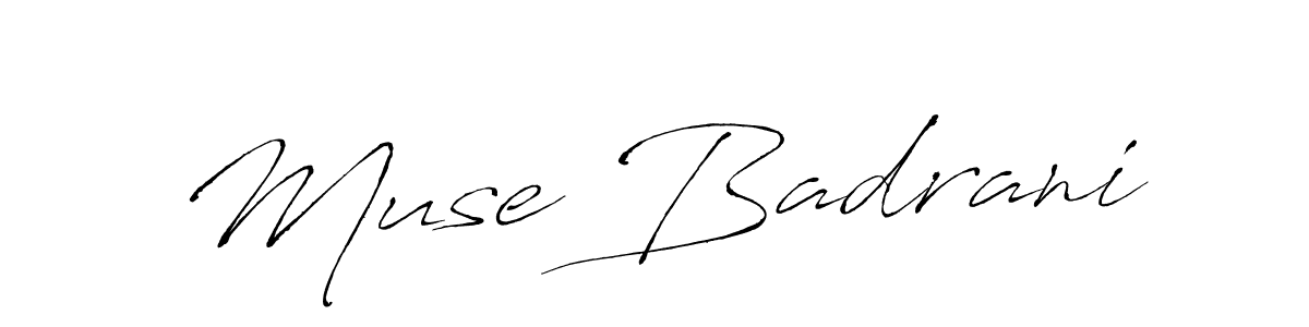Use a signature maker to create a handwritten signature online. With this signature software, you can design (Antro_Vectra) your own signature for name Muse Badrani. Muse Badrani signature style 6 images and pictures png