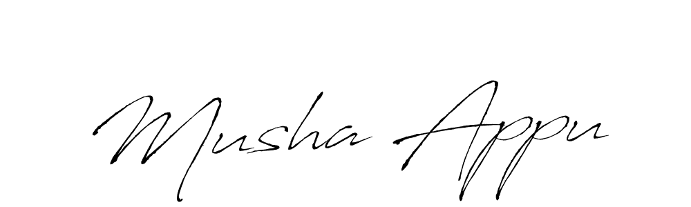 How to make Musha Appu name signature. Use Antro_Vectra style for creating short signs online. This is the latest handwritten sign. Musha Appu signature style 6 images and pictures png