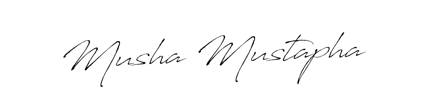 Make a beautiful signature design for name Musha Mustapha. With this signature (Antro_Vectra) style, you can create a handwritten signature for free. Musha Mustapha signature style 6 images and pictures png