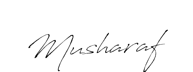 Design your own signature with our free online signature maker. With this signature software, you can create a handwritten (Antro_Vectra) signature for name Musharaf. Musharaf signature style 6 images and pictures png