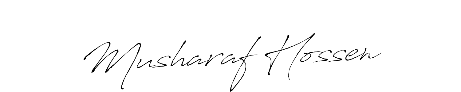 Similarly Antro_Vectra is the best handwritten signature design. Signature creator online .You can use it as an online autograph creator for name Musharaf Hossen. Musharaf Hossen signature style 6 images and pictures png