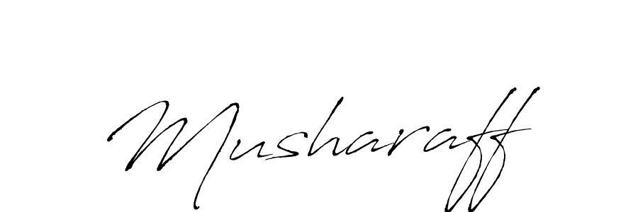 Design your own signature with our free online signature maker. With this signature software, you can create a handwritten (Antro_Vectra) signature for name Musharaff. Musharaff signature style 6 images and pictures png