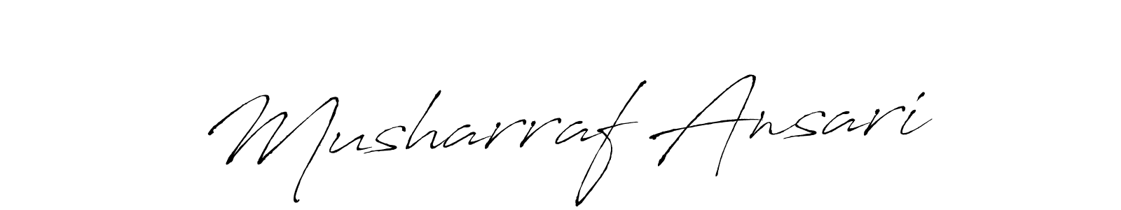 Antro_Vectra is a professional signature style that is perfect for those who want to add a touch of class to their signature. It is also a great choice for those who want to make their signature more unique. Get Musharraf Ansari name to fancy signature for free. Musharraf Ansari signature style 6 images and pictures png