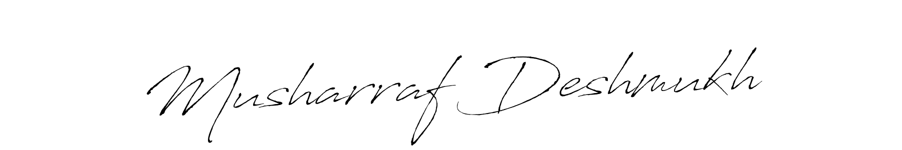 Antro_Vectra is a professional signature style that is perfect for those who want to add a touch of class to their signature. It is also a great choice for those who want to make their signature more unique. Get Musharraf Deshmukh name to fancy signature for free. Musharraf Deshmukh signature style 6 images and pictures png