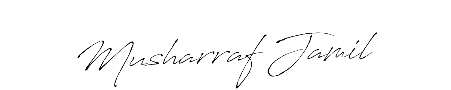 It looks lik you need a new signature style for name Musharraf Jamil. Design unique handwritten (Antro_Vectra) signature with our free signature maker in just a few clicks. Musharraf Jamil signature style 6 images and pictures png
