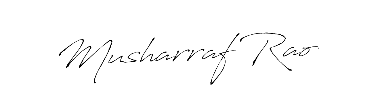 It looks lik you need a new signature style for name Musharraf Rao. Design unique handwritten (Antro_Vectra) signature with our free signature maker in just a few clicks. Musharraf Rao signature style 6 images and pictures png